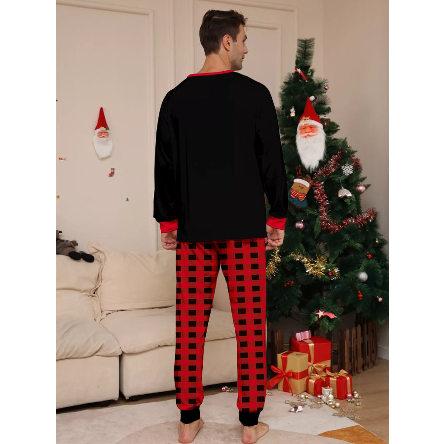 Full Size Matching Family Christmas Pajamas Set with Festive Graphic Plus Apparel and Accessories