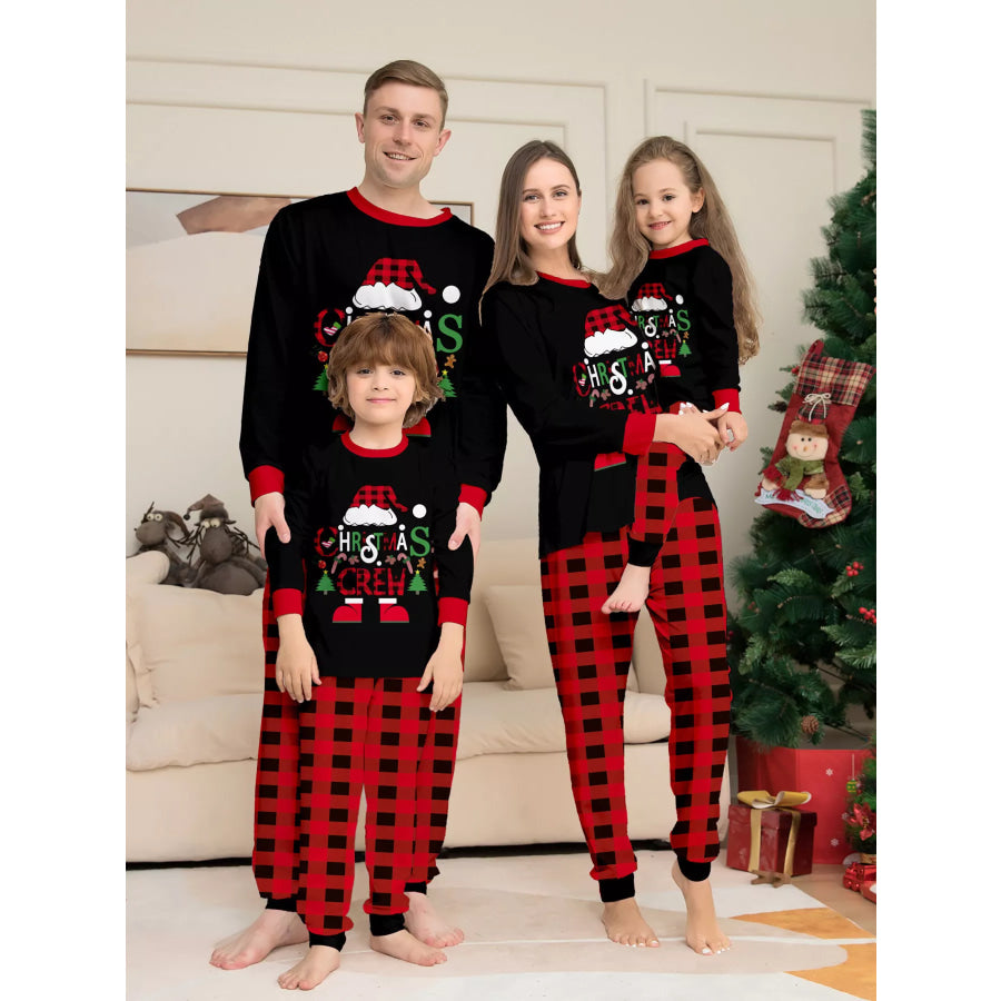 Full Size Matching Family Christmas Pajamas Set with Festive Graphic Plus Apparel and Accessories
