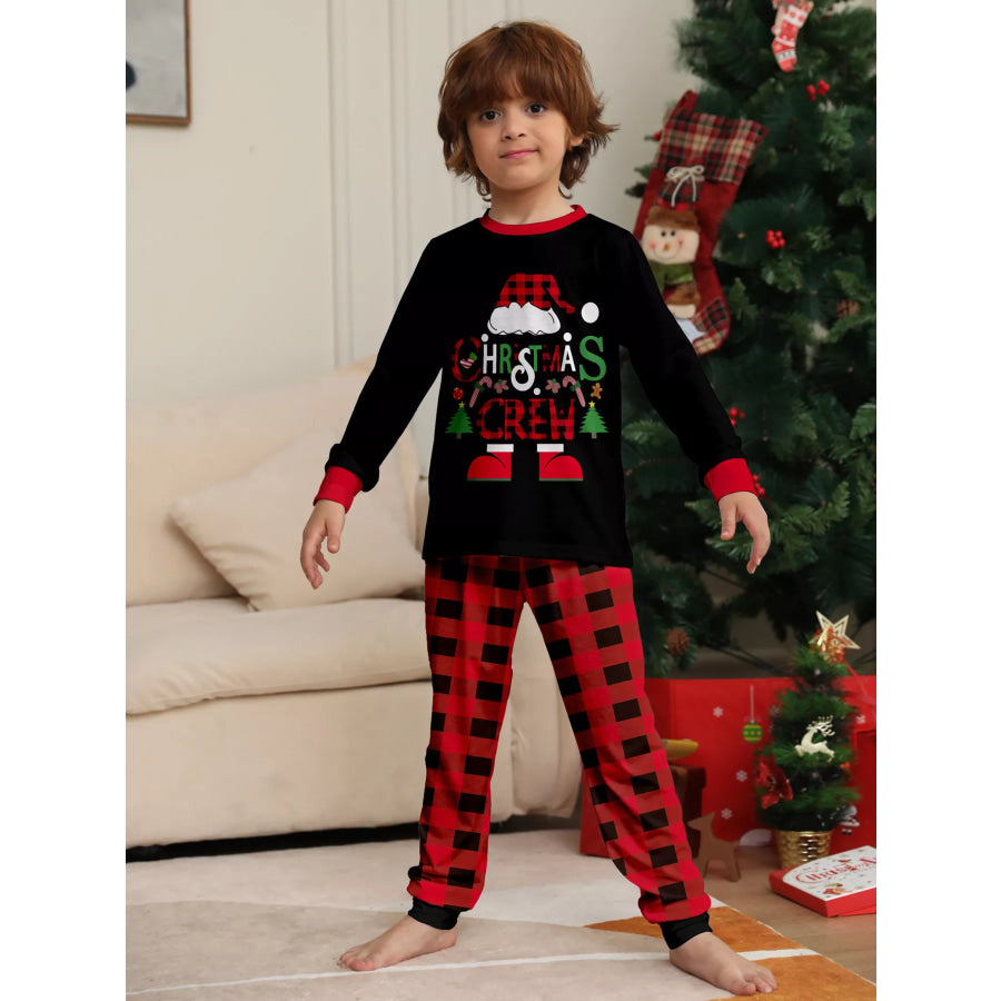 Full Size Matching Family Christmas Pajamas Set with Festive Graphic Plus Apparel and Accessories