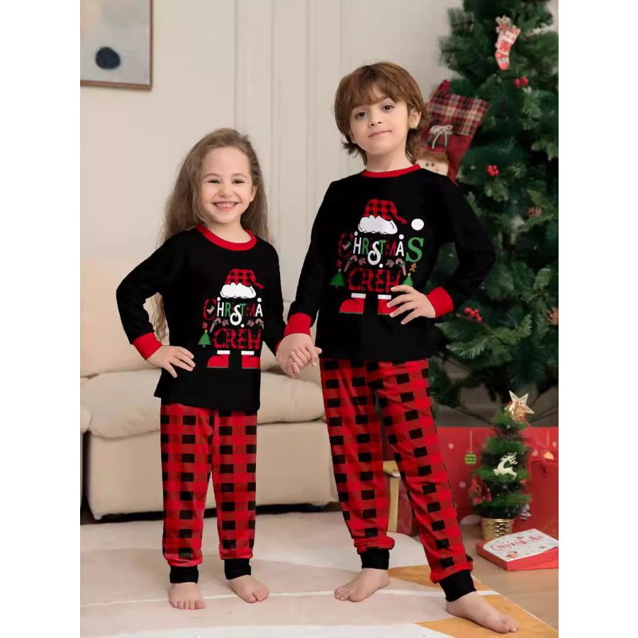 Full Size Matching Family Christmas Pajamas Set with Festive Graphic Plus Kid / S Apparel and Accessories