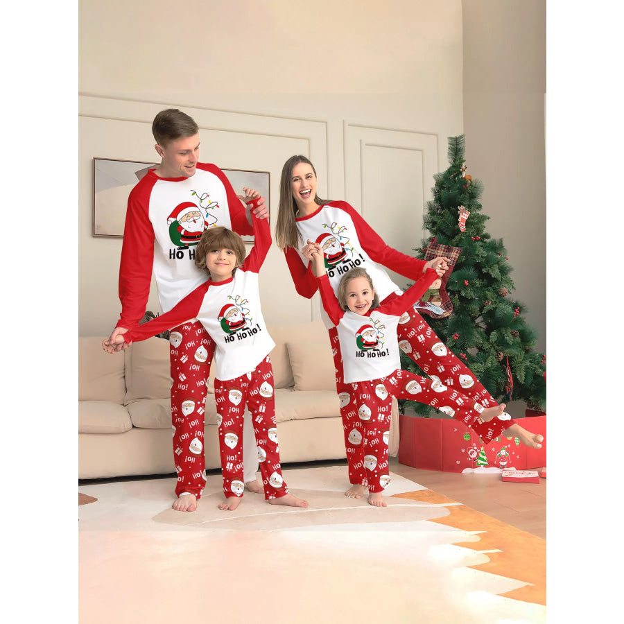 Full Size Matching Family Christmas Santa Claus Pajamas Set Plus Apparel and Accessories