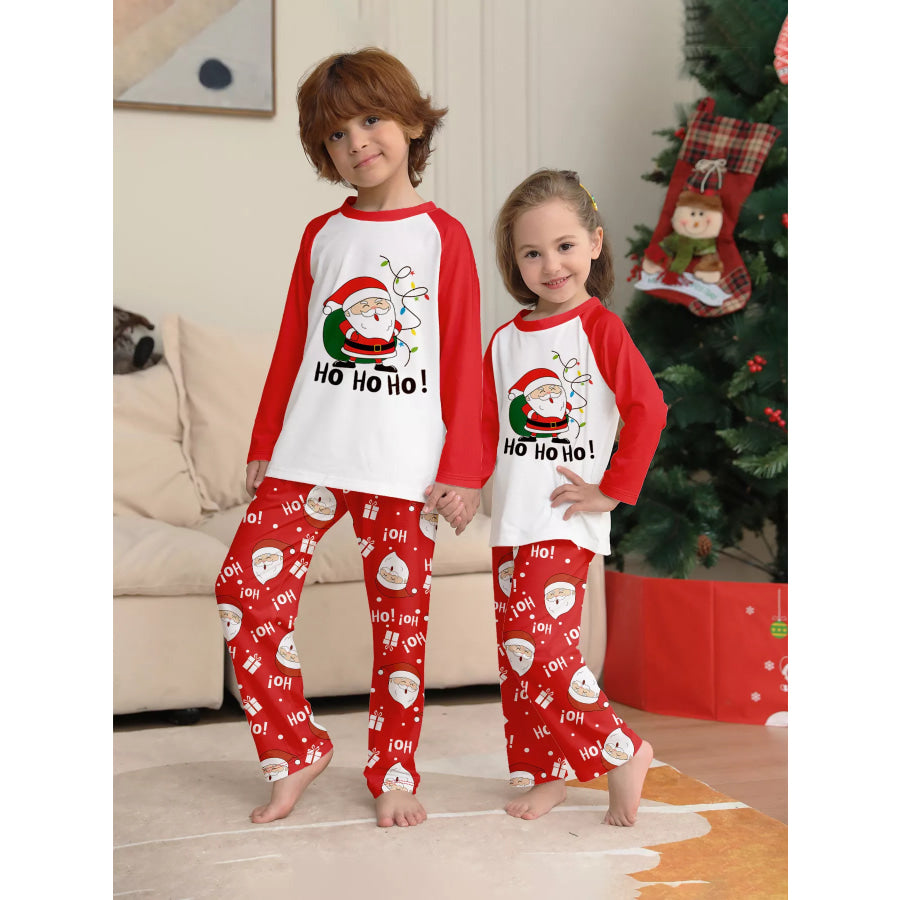 Full Size Matching Family Christmas Santa Claus Pajamas Set Plus Kid / S Apparel and Accessories