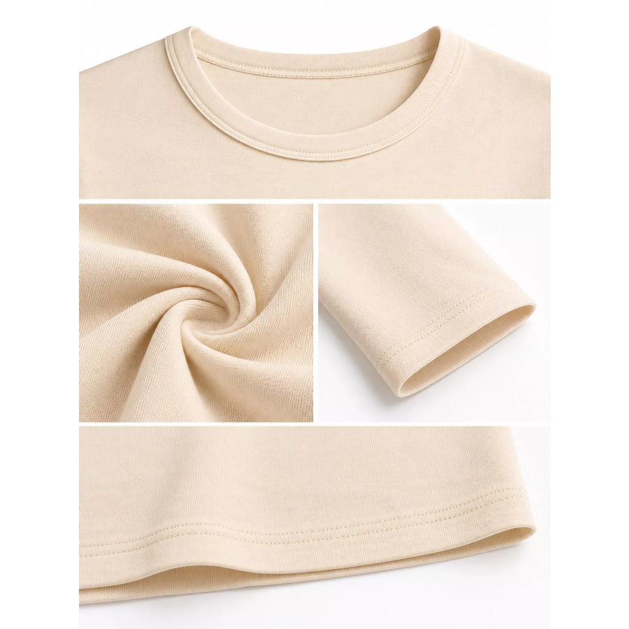 Full Size Minimalist Slim-Fit Long Sleeve Crew Neck T-Shirt Plus Apparel and Accessories