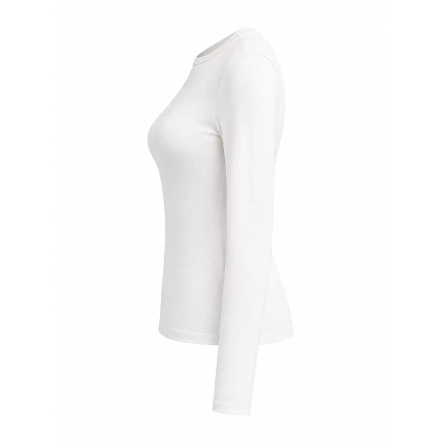 Full Size Minimalist Slim-Fit Long Sleeve Crew Neck T-Shirt Plus Apparel and Accessories