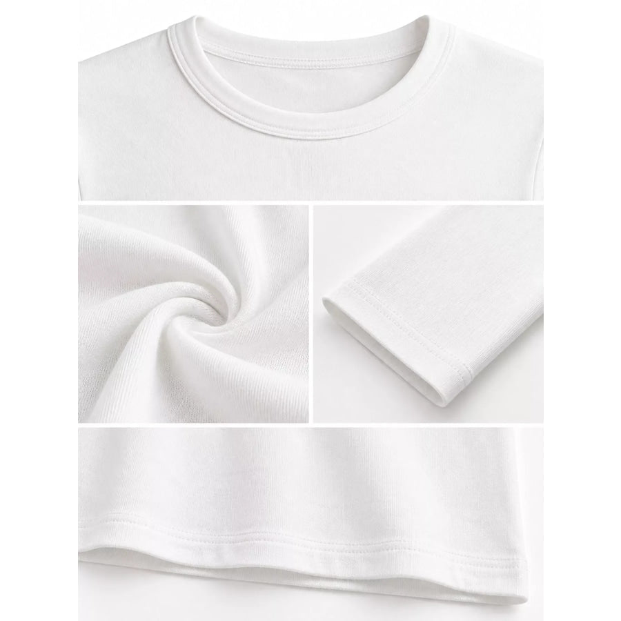 Full Size Minimalist Slim-Fit Long Sleeve Crew Neck T-Shirt Plus Apparel and Accessories