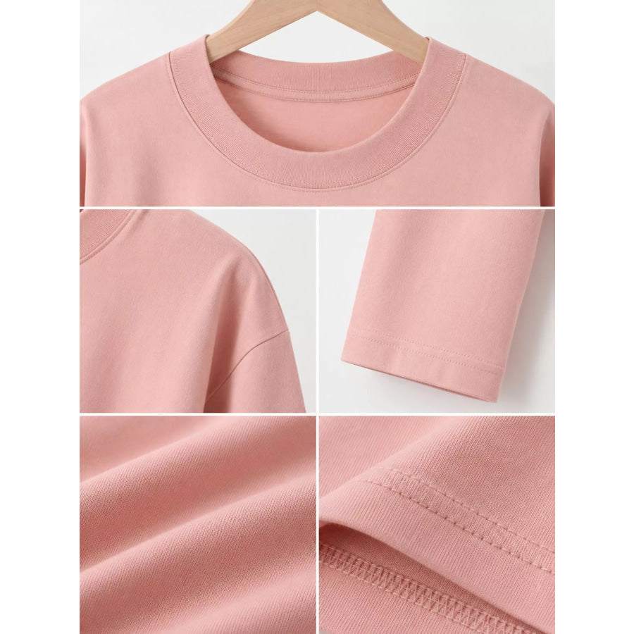 Full Size Minimalist Solid Long-Sleeve Crew Neck T-Shirt Plus Apparel and Accessories