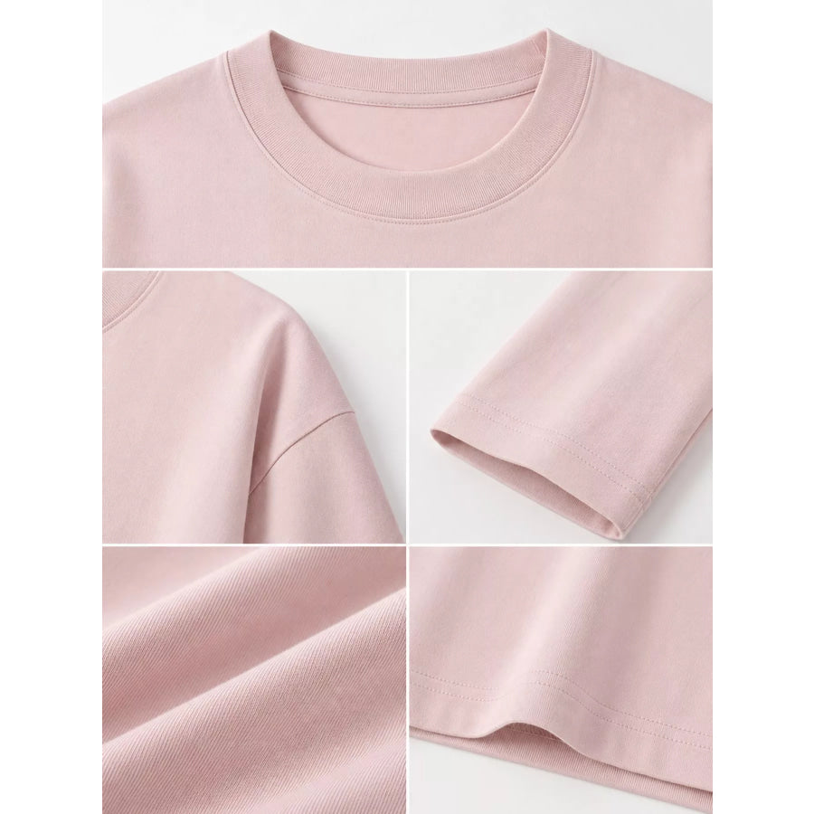 Full Size Minimalist Solid Long-Sleeve Crew Neck T-Shirt Plus Apparel and Accessories