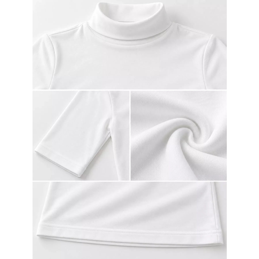 Full Size Mock Neck Half Sleeve T-Shirt Plus Apparel and Accessories