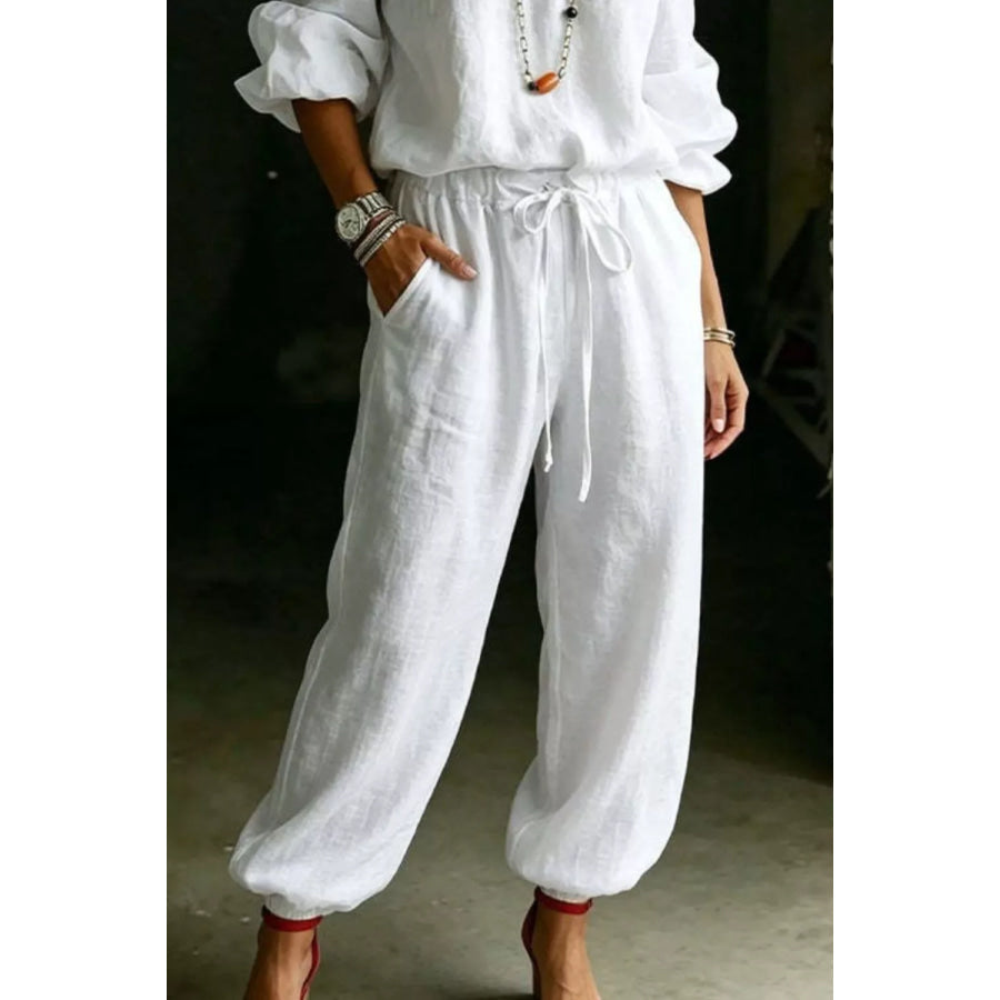 Full Size Off-Shoulder Top and Pants Set Plus Size Apparel and Accessories