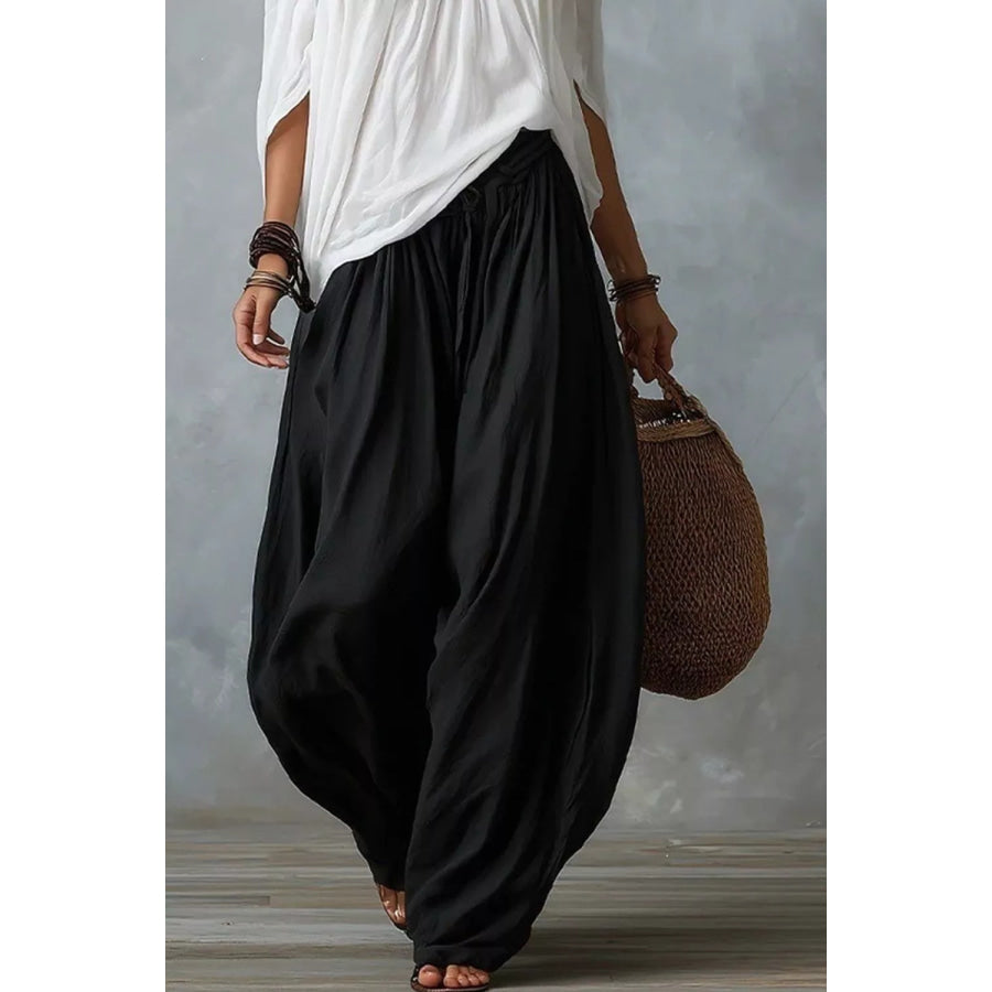 Full Size Off-Shoulder Top and Wide-Leg Pants Set Plus Size Apparel and Accessories