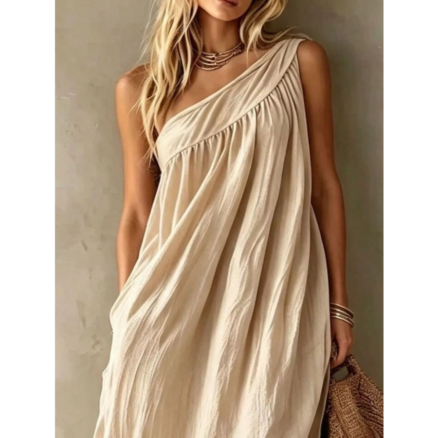 Full Size One-Shoulder Maxi Dress Plus Size Apparel and Accessories