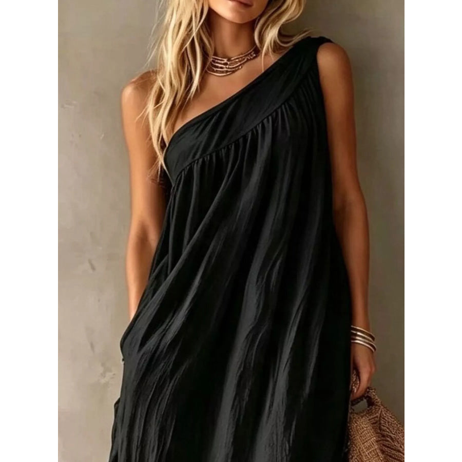 Full Size One-Shoulder Maxi Dress Plus Size Apparel and Accessories