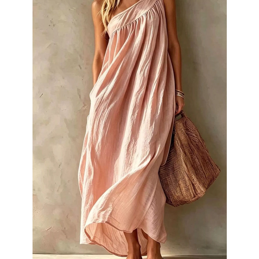 Full Size One-Shoulder Maxi Dress Plus Size Apparel and Accessories