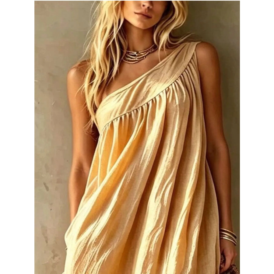 Full Size One-Shoulder Maxi Dress Plus Size Apparel and Accessories