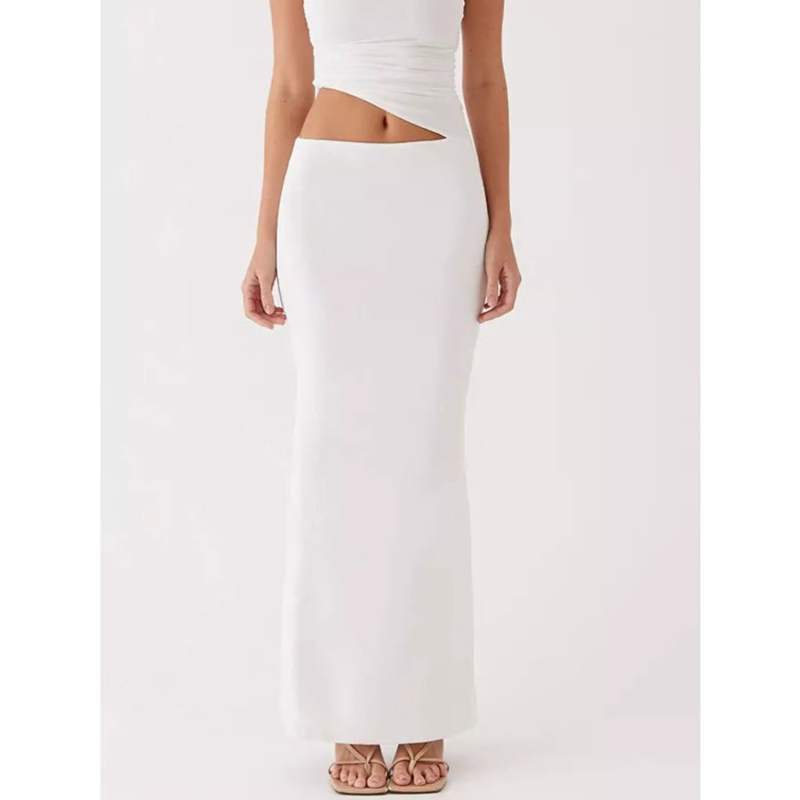 Full Size One-Shoulder Top and Maxi Skirt Set Plus Size Apparel and Accessories