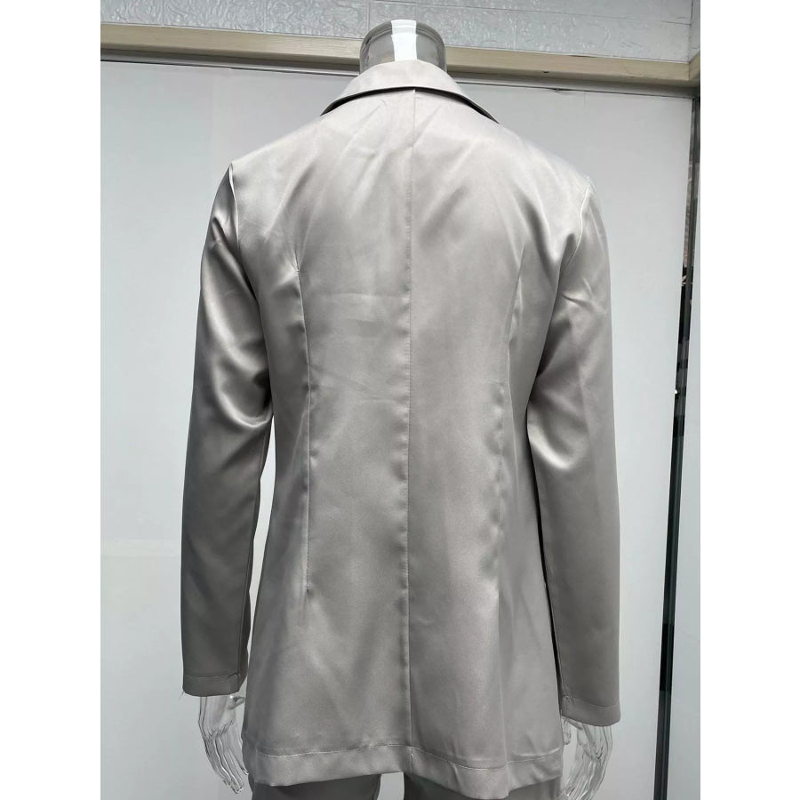 Full Size Open Front Blazer and Belted Shorts Set Plus Apparel Accessories