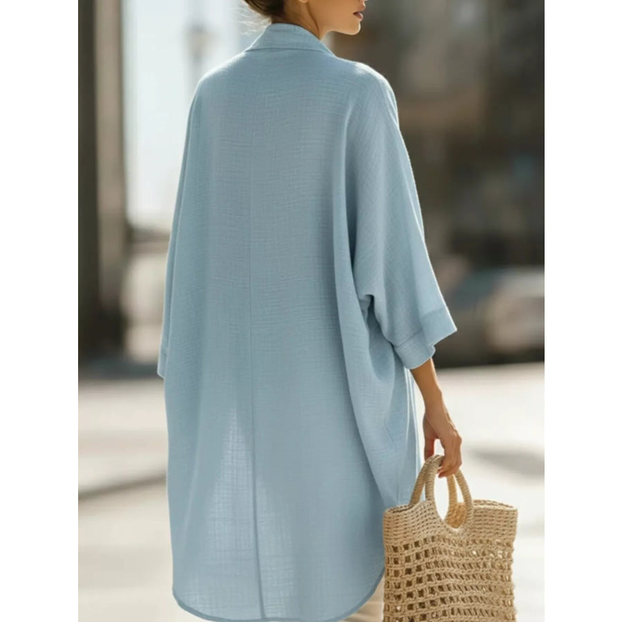 Full Size Open-Front Cardigan and Matching Tank Top Set Plus Apparel Accessories