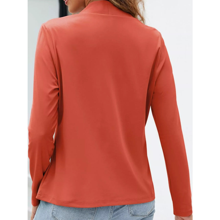Full Size Open-Front Long Sleeve Blazer Plus Apparel and Accessories