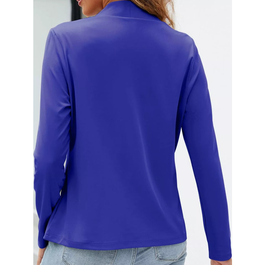 Full Size Open-Front Long Sleeve Blazer Plus Apparel and Accessories