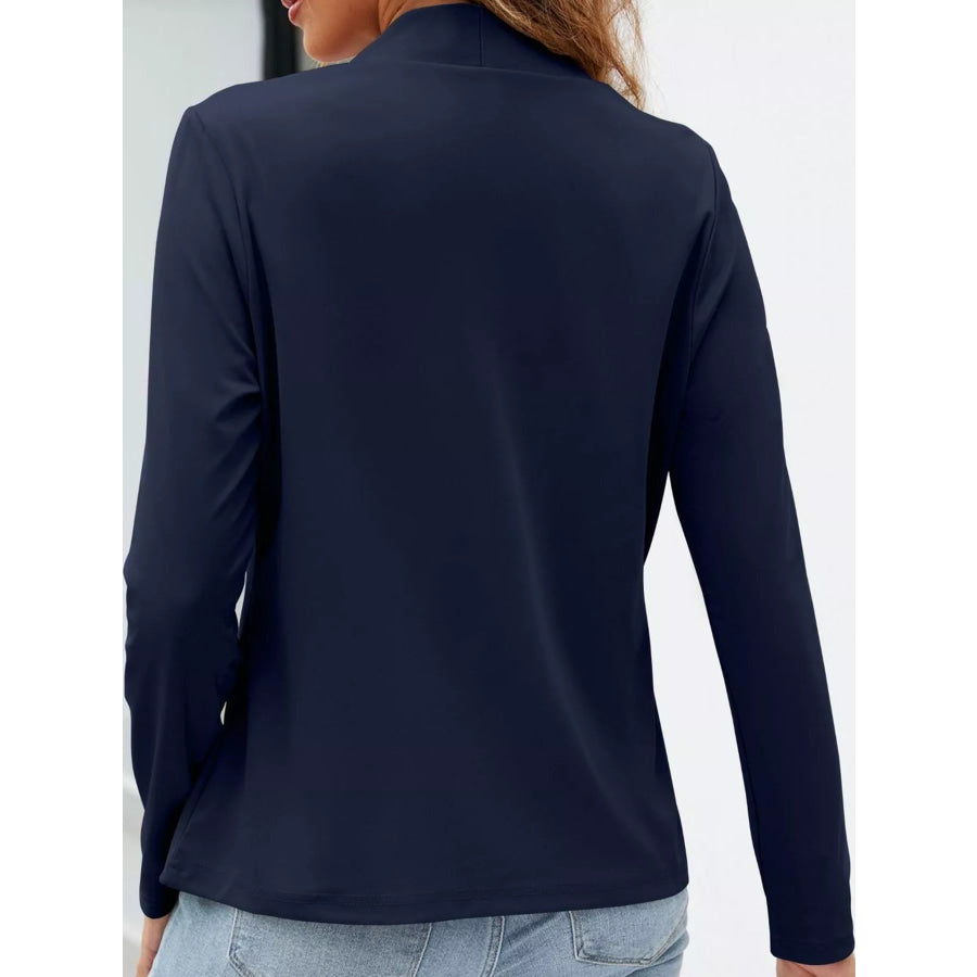 Full Size Open-Front Long Sleeve Blazer Plus Apparel and Accessories