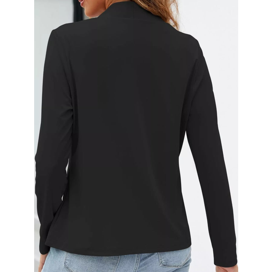 Full Size Open-Front Long Sleeve Blazer Plus Apparel and Accessories