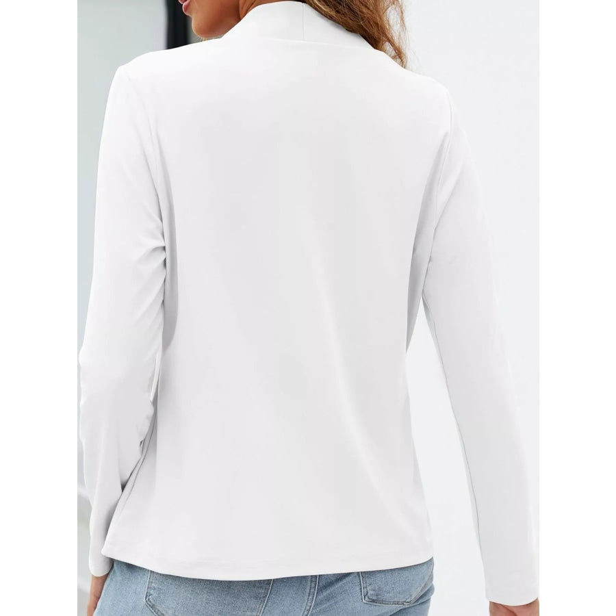 Full Size Open-Front Long Sleeve Blazer Plus Apparel and Accessories