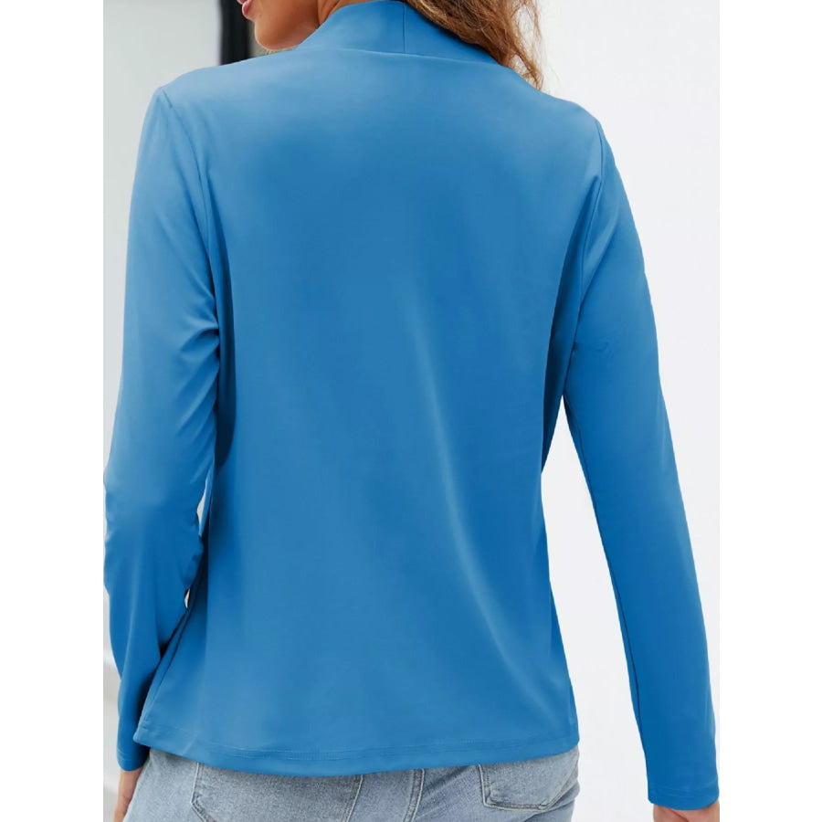 Full Size Open-Front Long Sleeve Blazer Plus Apparel and Accessories