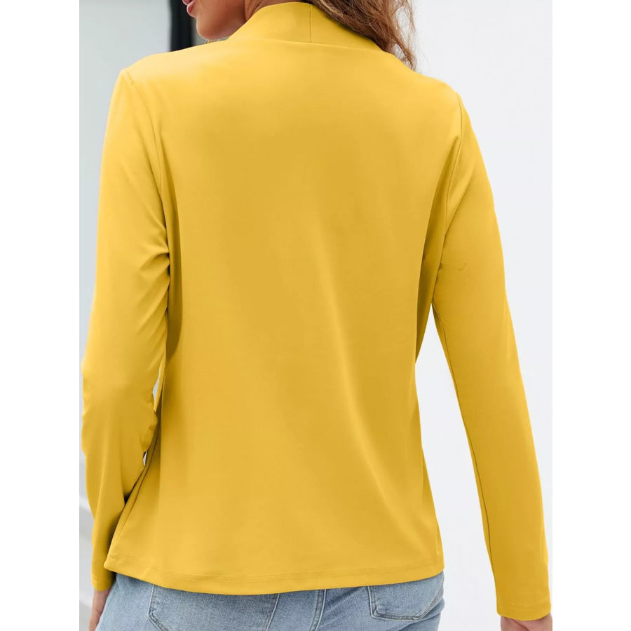 Full Size Open-Front Long Sleeve Blazer Plus Apparel and Accessories