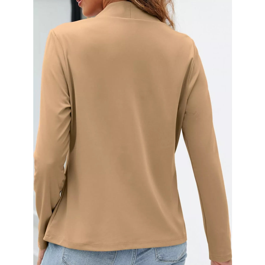 Full Size Open-Front Long Sleeve Blazer Plus Apparel and Accessories