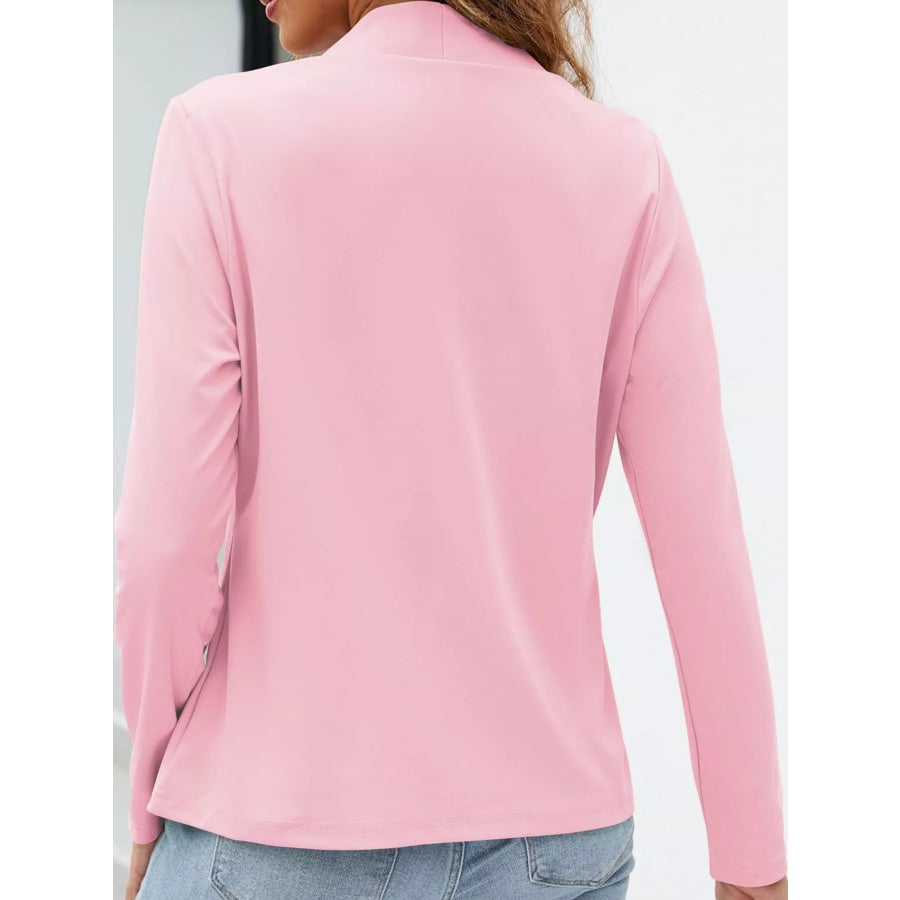Full Size Open-Front Long Sleeve Blazer Plus Apparel and Accessories