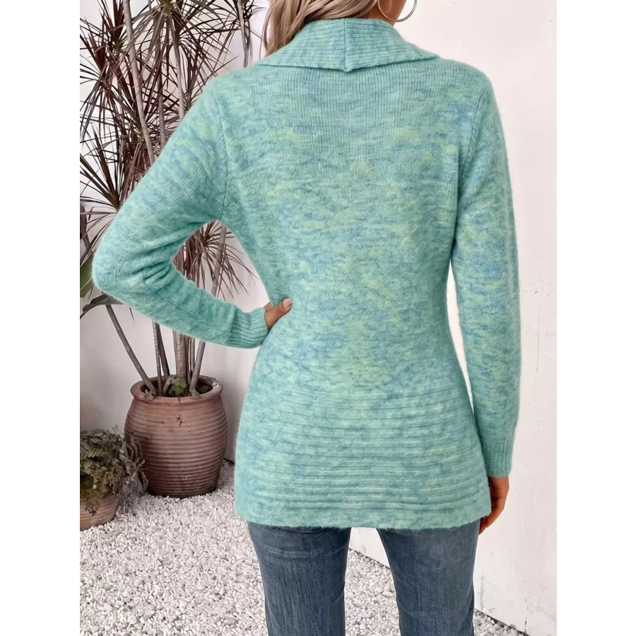 Full Size Open Front Long Sleeve Cardigan Plus Apparel and Accessories