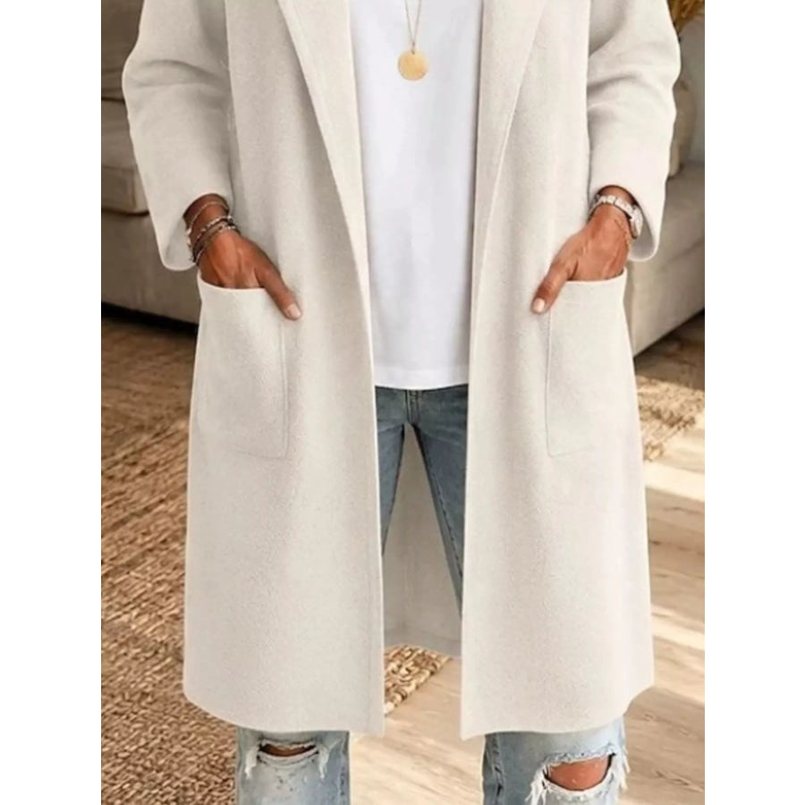 Full Size Open-Front Longline Knit Outerwear Plus Apparel and Accessories