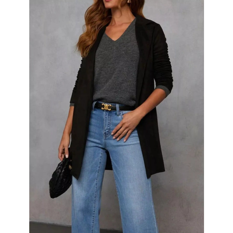 Full Size Open Front Longline Outerwear Plus Size Apparel and Accessories