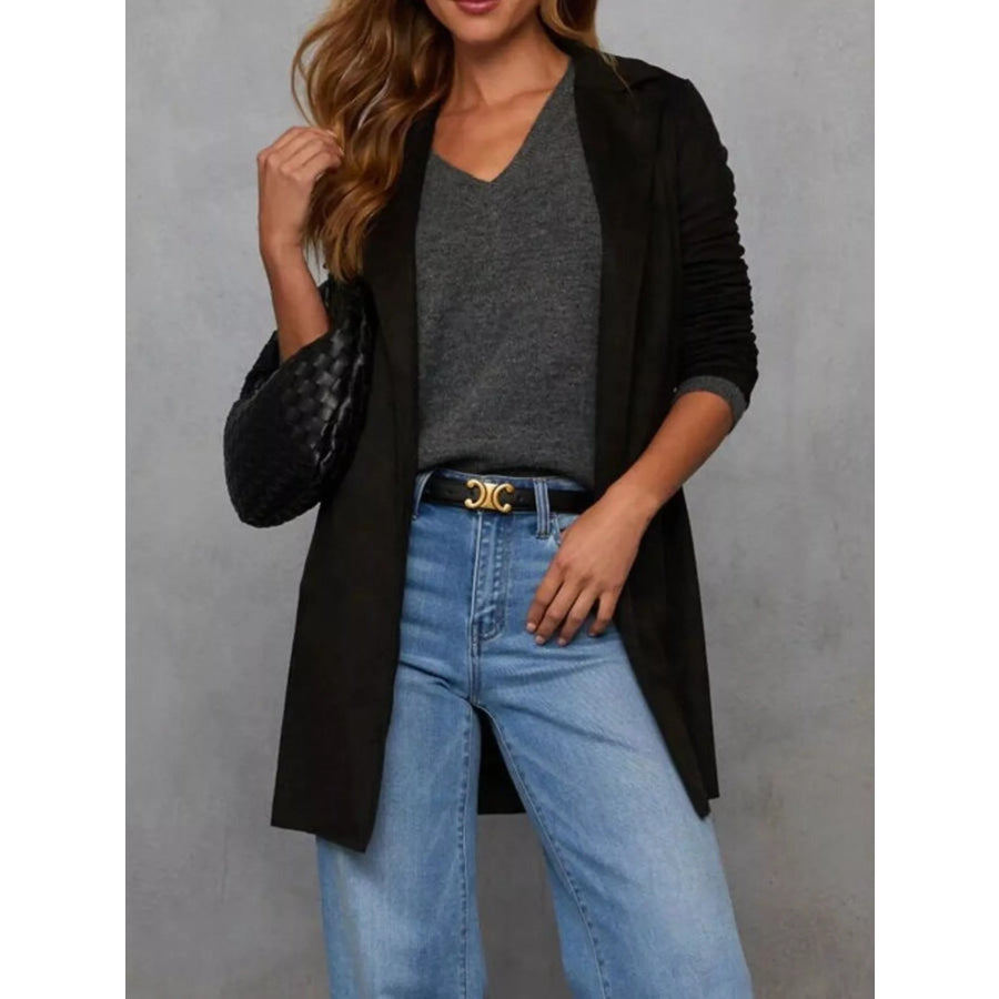 Full Size Open Front Longline Outerwear Plus Size Apparel and Accessories