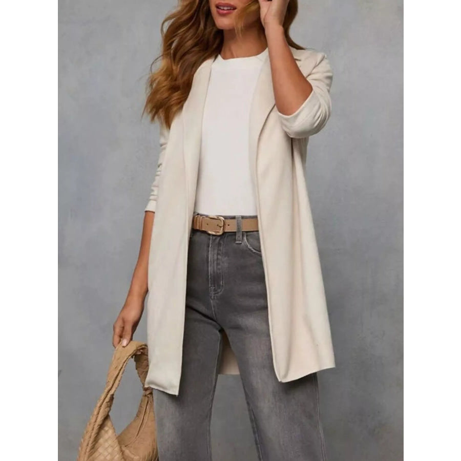 Full Size Open Front Longline Outerwear Plus Size Apparel and Accessories