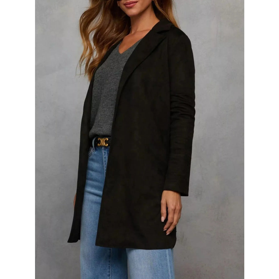 Full Size Open Front Longline Outerwear Plus Size Apparel and Accessories