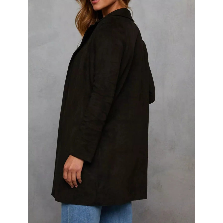 Full Size Open Front Longline Outerwear Plus Size Apparel and Accessories