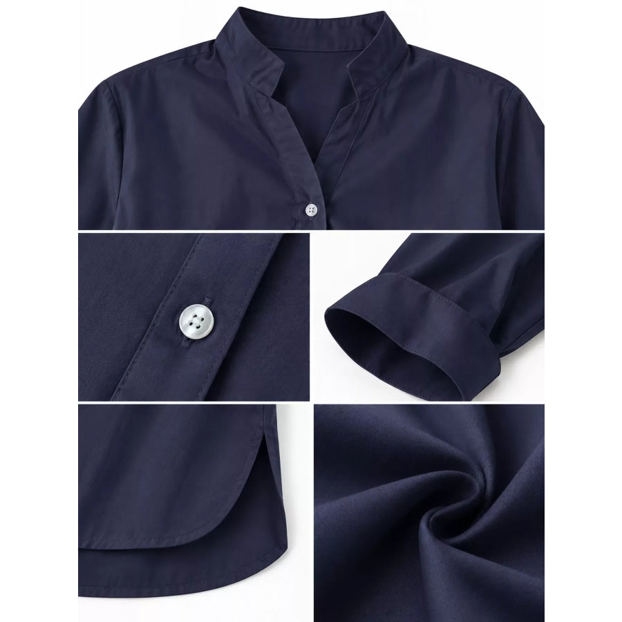 Full Size Oversized Button-Down Long Sleeve Shirt Plus Apparel and Accessories