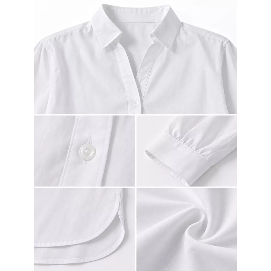 Full Size Oversized Button-Down Long Sleeve Shirt Plus Apparel and Accessories