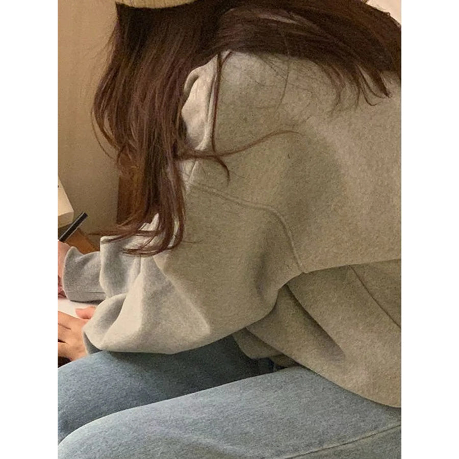 Full Size Oversized Graphic Crewneck Sweatshirt Plus Apparel and Accessories