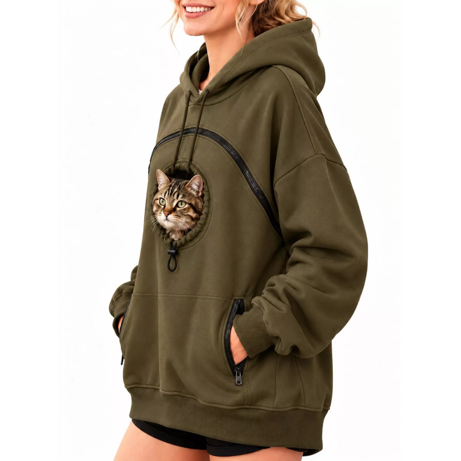 Full Size Pet Carrier Kangaroo Pouch Hoodie Plus Apparel and Accessories