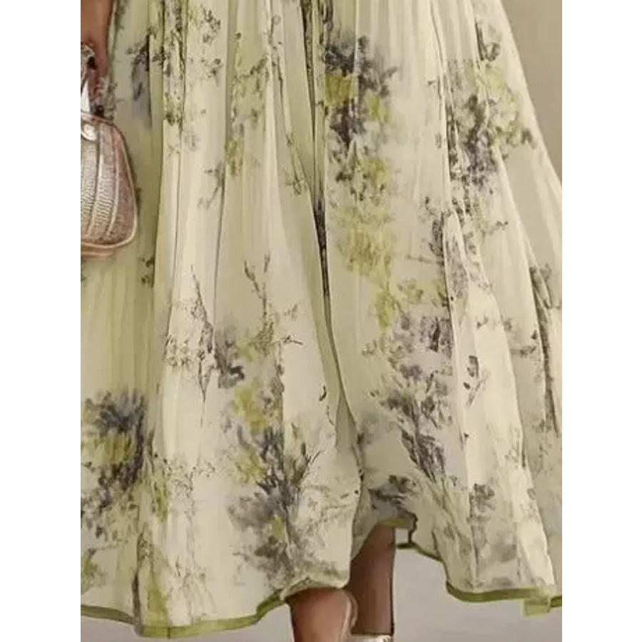 Full Size Pleated Floral Maxi Dress Plus Apparel and Accessories