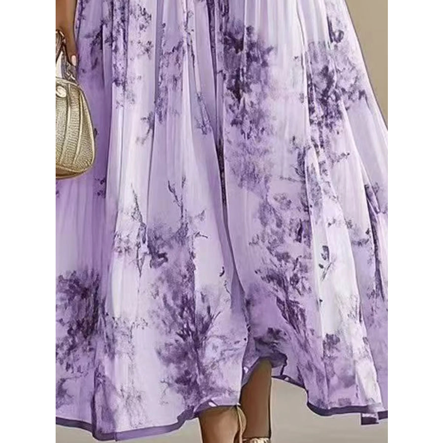Full Size Pleated Floral Maxi Dress Plus Apparel and Accessories