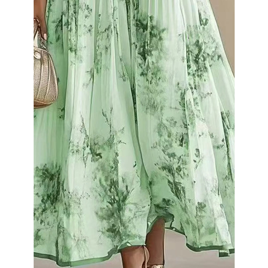 Full Size Pleated Floral Maxi Dress Plus Apparel and Accessories