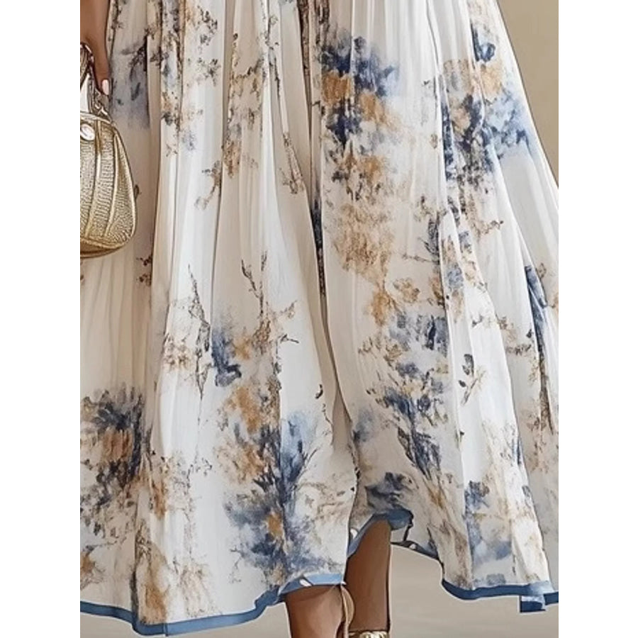 Full Size Pleated Floral Maxi Dress Plus Apparel and Accessories