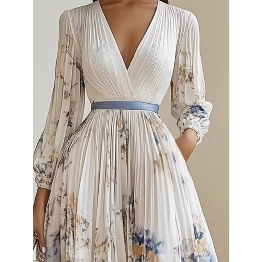 Full Size Pleated Floral Maxi Dress Plus Apparel and Accessories