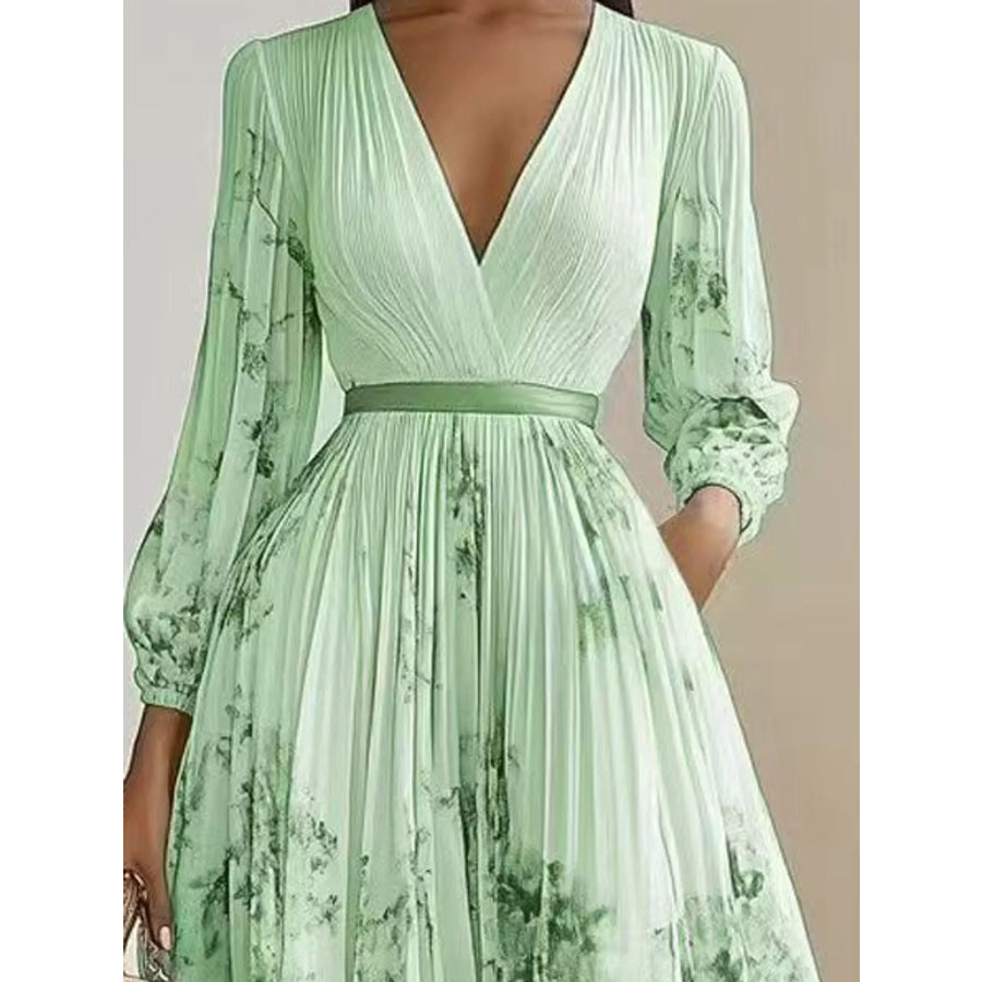 Full Size Pleated Floral Maxi Dress Plus Apparel and Accessories