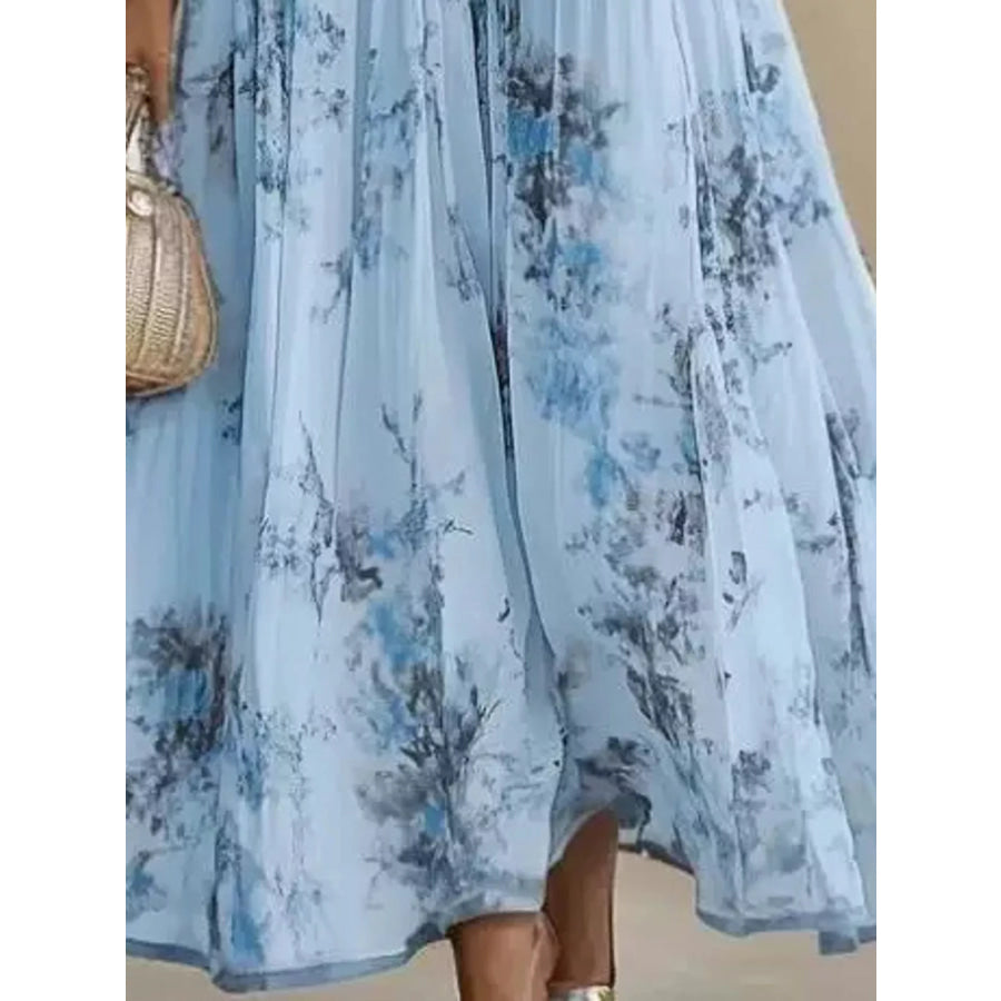 Full Size Pleated Floral Maxi Dress Plus Apparel and Accessories