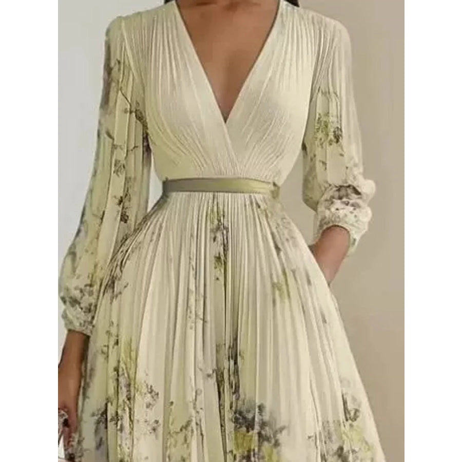 Full Size Pleated Floral Maxi Dress Plus Apparel and Accessories