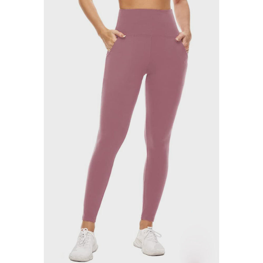 Full Size Pocketed High Waist Active Leggings Apparel and Accessories